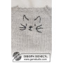 Meow Meow Sweater van DROPS Design - Baby Trui Breipatroon maat 0/1 maand - 3/4 jaar