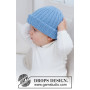 Blue Cloud Beanie van DROPS Design - Baby muts breipatroon maat 0/1 maand - 3/4 jaar
