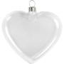 Plat glazen hart, H: 7,8 cm, B: 9 cm, dikte 2,1 cm, 6 stuk/ 1 karton