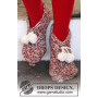 Sockin' Around by DROPS Design - Breipatroon kerstslippers - maat 35/37 - 41/43