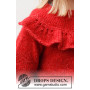 Red Hibiscus van DROPS Design - Blouse Breipatroon maat 3-14 jaar