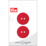 Prym platte plastic knop rood 25mm - 2 stuks