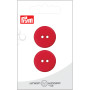 Prym platte plastic knop rood 23mm - 2 stuks