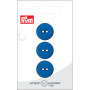 Prym platte plastic knop blauw 18mm - 3 stuks