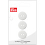 Prym platte plastic knop wit 18mm - 3 stuks