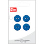 Prym platte plastic knop blauw 15mm - 4 stuks