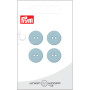 Prym platte plastic knop lichtblauw 15mm - 4 stuks