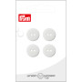 Prym platte plastic knop wit 15mm - 4 stuks