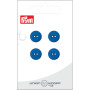 Prym platte plastic knop blauw 12mm - 4 stuks
