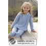 Sweet Bay by DROPS Design - Breipatroon trui met blaadjespatroon - maat 3/4 - 13/14 jaar