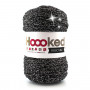 Hoooked Ribbon XL Textielgaren Unicolor Lurex 3 Black Sparkle