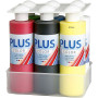 Plus Color Acrylverf, primair kleuren, 6x250 ml/ 1 doos