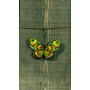 Permin borduurpakket Vlinder groen-oranje 9x6cm