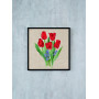 Permin Rode tulpen borduurpakket R5796 30x30cm