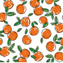 Katoenen tricot Print Stof 150 cm 050 Sinaasappels - 50cm