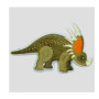 Triceratops strijklabel 7 x 4,5 cm