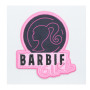 Strijkbare sticker Barbie Meisje 7 x 7,5 cm