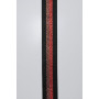 Tassenband Polyester 38mm Zwart/Rood met Lurex - 50 cm