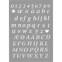 Stencils/Plaatje Alfabet en Cijfers - 15 x 21 cm