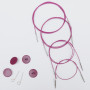 KnitPro draad / kabel voor verwisselbare rondbreinaalden 20 cm (wordt 40 cm incl. naalden) paars
