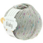 Lana Grossa Cool Wool babygaren print 358 Lichtgrijs/Oranje/Turquoise/Groen/Cyclamen