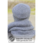 Serene Skies by DROPS Design - Breipatroon muts en sjaal in ribbelsteek - maat S/M - L/XL
